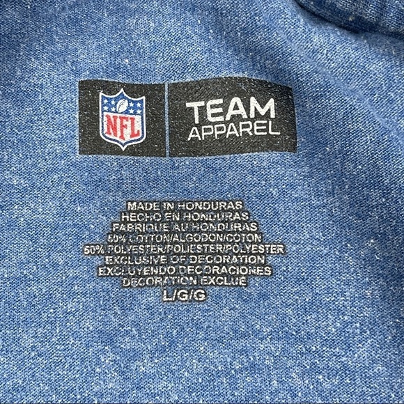NFL Team Apparel Tshirt Mens Large Blue New York Giants Short Sleeve Crew Neck - Picture 2 of 7